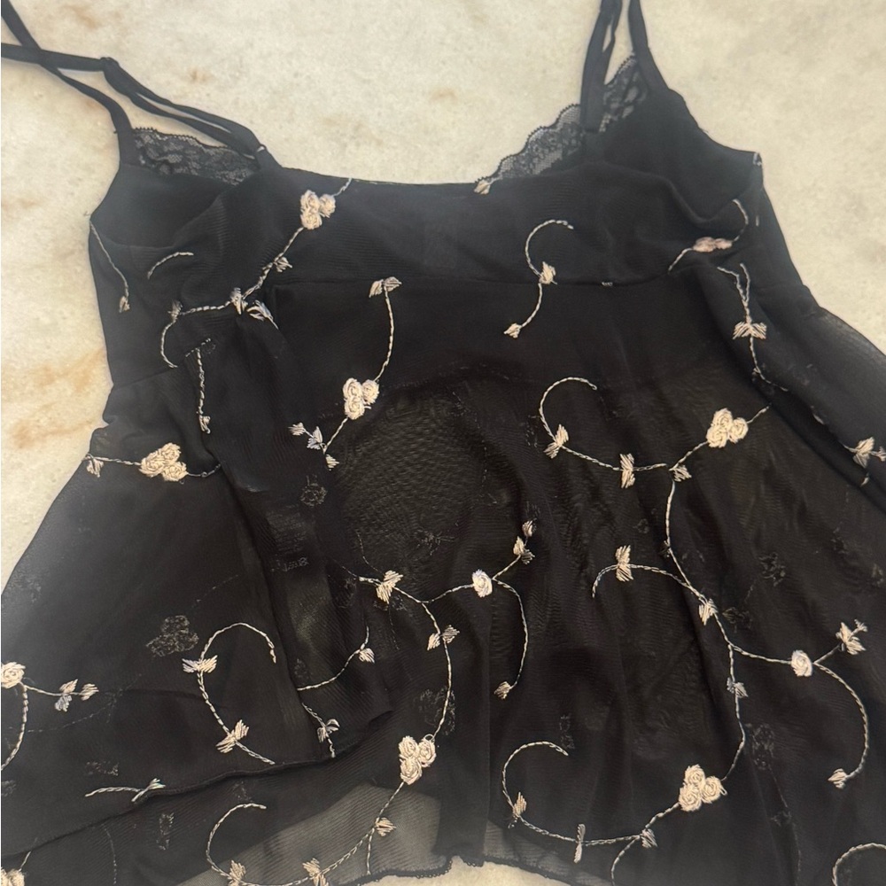 Urban Outfitters Black Floral Camisole